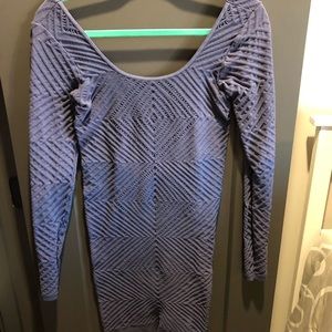 Blue long sleeve dress